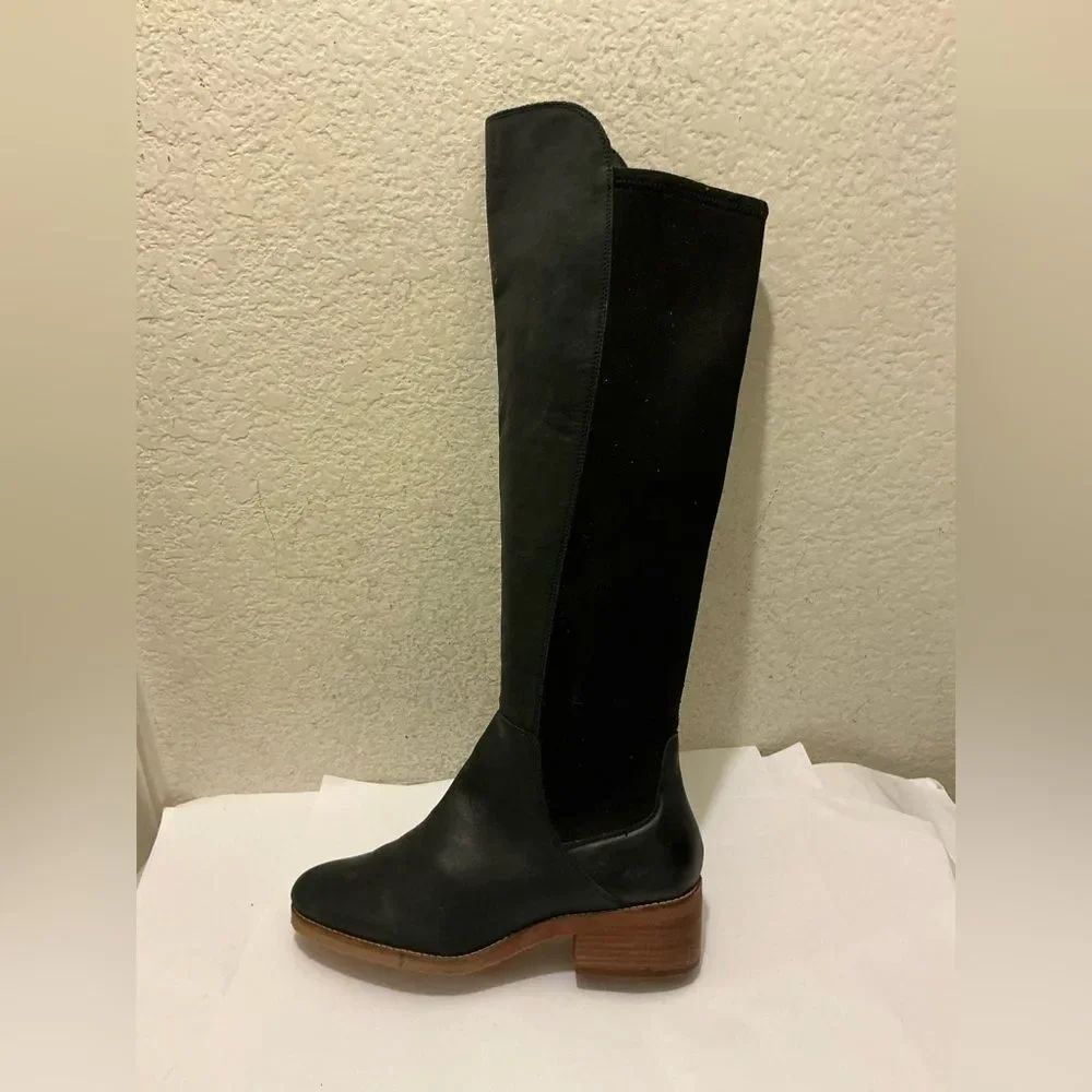 Lucky Brand Tilaree leather high knee black boots size 9.5 M